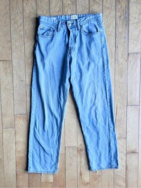 Jack & Jones Baggy Eddie Light Wash Relaxed Wide Leg Denim Jeans Size 29